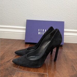 Stuart Weitzman Black Suede Heels